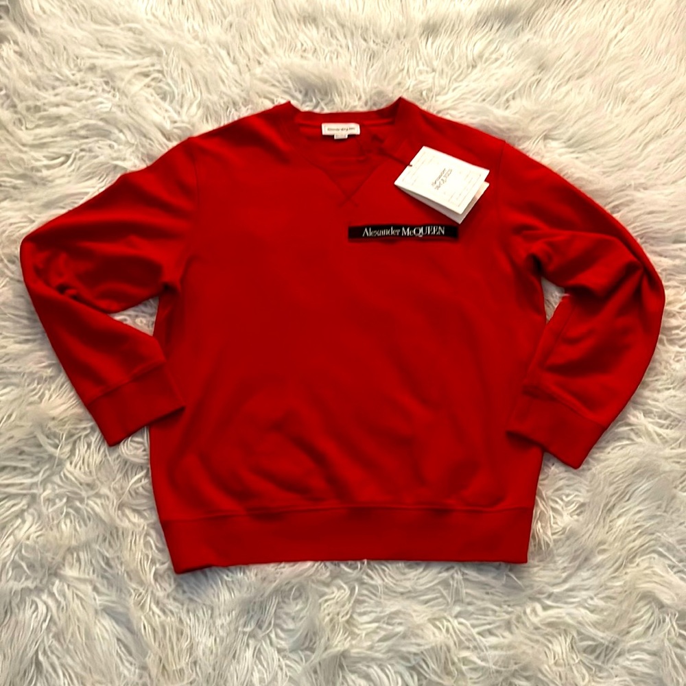 100% authentic Alexander McQueen crewneck sweatshirt red lust 😎🔥
